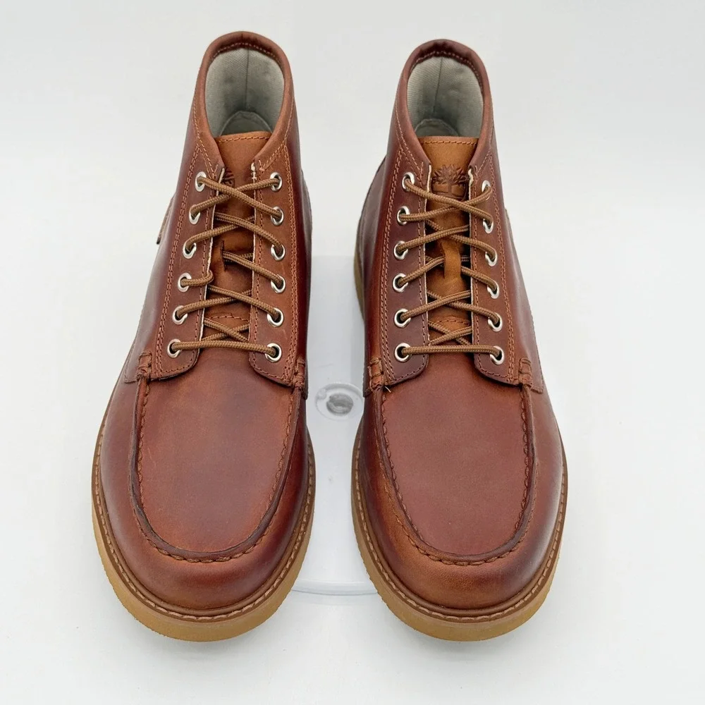 Timberland Newmarket Mid Chukka Boot Size 8.5 Mens Brown Leather - NEW no box